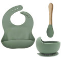 No Moq Neutral 3d Engrave Spoon Fork Modern 2021 Catcher Baby Silicone Bibs And Bowl Set